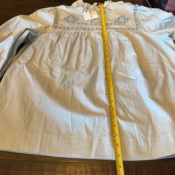 Free People Women's Light Blue Lace Detail Top - Picture 9 of 9